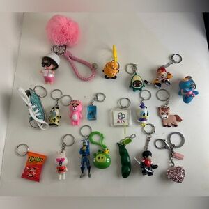 Assorted Kids Toy Keychains Set